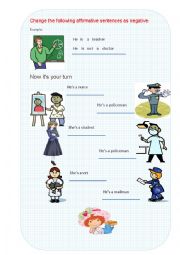 English Worksheet: to be