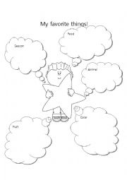 English Worksheet: My favourite things - Boy and Girl