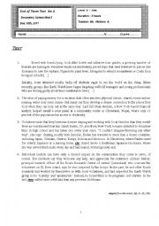 English Worksheet: exam