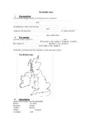English Worksheet: The British Isles