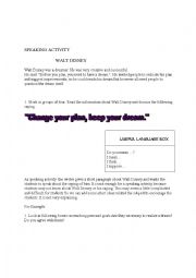 English Worksheet: walt disney 