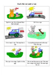 English Worksheet: Phonic reader A in a closed syllable