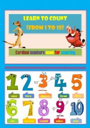 English Worksheet: learn to count