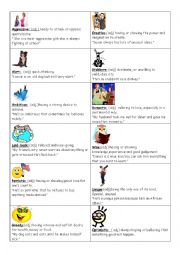 English Worksheet: personality adjectives