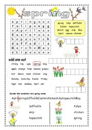 English Worksheet: Spring