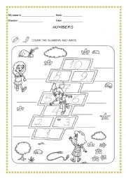 English Worksheet: numbers