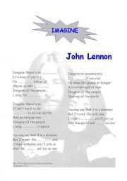 English Worksheet: John Lennon - Imagine