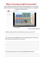 English Worksheet: Why is learning English important?