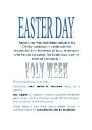English Worksheet: Easter day
