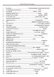 English Worksheet: Word Formation