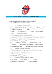 English Worksheet: Verbs BE and DO in the Present Simple or Continuous