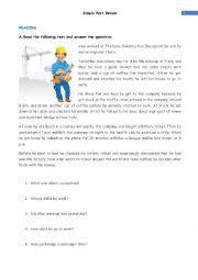 English Worksheet: Simple Past Review