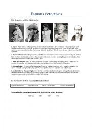 English Worksheet: Famous detectives