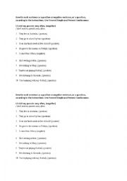 English Worksheet: short test for present simple revision