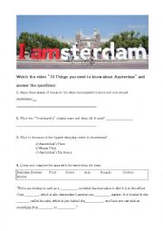 English Worksheet: Amsterdam (Listening-Video Exercise)