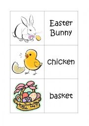 English Worksheet: Easter Memory Game