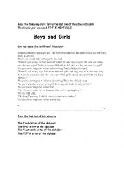 English Worksheet: treasure hunt