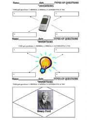 Types of questions practising. Inventions.