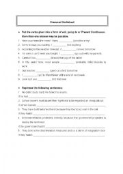 English Worksheet: Future and IF clauses