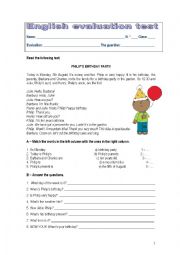 English worksheet