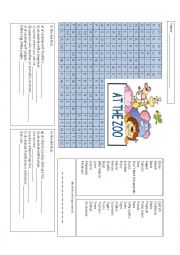 English Worksheet: At the zoo