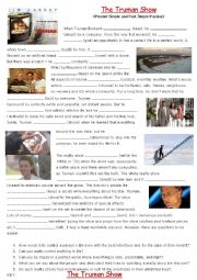 English Worksheet: Passive Voice with the Truman Show film