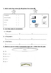 English Worksheet: communications