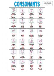 English Worksheet: PHONETIC SYMBOLS (consonants)