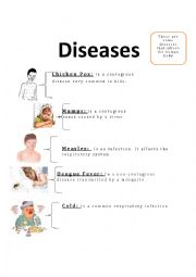 English Worksheet: Common diseases