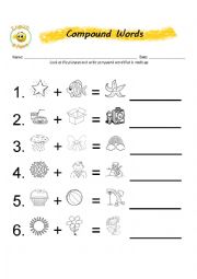 English Worksheet: Compound Words