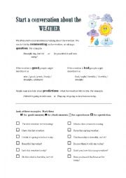 English Worksheet: Starting a conversation about the weather