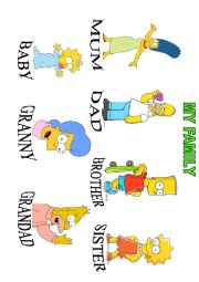 English Worksheet: Simpsons - Family members