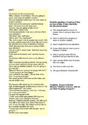 English Worksheet: Reading Skill - Fortune Telling - reading part 2