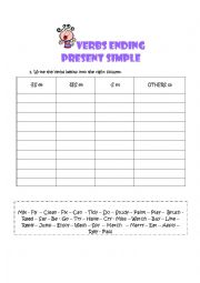 Verbs Ending