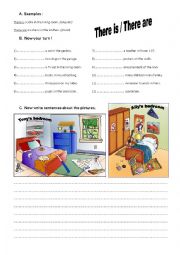 English Worksheet: There is / There are