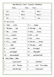 English Worksheet: verb to be - worksheet