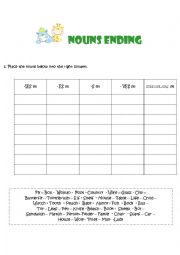 English Worksheet: Plural nouns