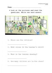 English Worksheet: Answer the questions
