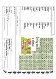 English Worksheet: Going on a picnic