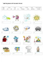 English Worksheet: WEATHER