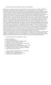 English Worksheet: reading comprehension nostradamus