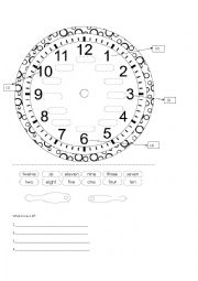 English Worksheet: The hour 