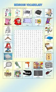 English Worksheet: Bedroom Vocabulary