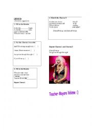 English Worksheet: Song Activity - Lift me up by Christina Aguilera