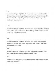 English Worksheet: airoplane role play