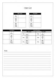 English Worksheet: Have Got Worksheet