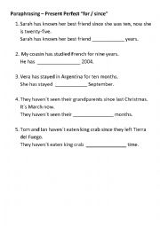 English Worksheet: PET paraphrasing 