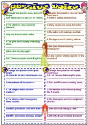 English Worksheet: passive voice