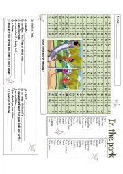 English Worksheet: Spring in the park