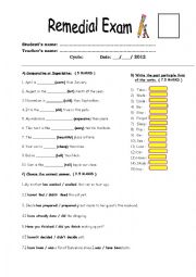 English Worksheet: Review of present simple , comparatives and superlatives